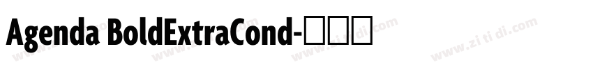 Agenda BoldExtraCond字体转换
